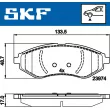 Jeu de 4 plaquettes de frein avant SKF VKBP 80475 - Visuel 2