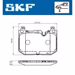 Jeu de 4 plaquettes de frein avant SKF VKBP 80481 - Visuel 2