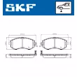 Jeu de 4 plaquettes de frein avant SKF VKBP 80488 A - Visuel 2