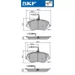 Jeu de 4 plaquettes de frein avant SKF VKBP 80519 E - Visuel 2