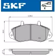 Jeu de 4 plaquettes de frein avant SKF VKBP 80522 - Visuel 2