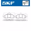 Jeu de 4 plaquettes de frein avant SKF VKBP 80526 - Visuel 2
