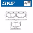Jeu de 4 plaquettes de frein avant SKF VKBP 80537 A - Visuel 2