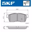 Jeu de 4 plaquettes de frein avant SKF VKBP 80542 - Visuel 2