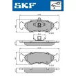 Jeu de 4 plaquettes de frein avant SKF VKBP 80550 - Visuel 2