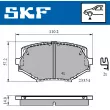 Jeu de 4 plaquettes de frein avant SKF VKBP 80564 A - Visuel 1