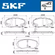 Jeu de 4 plaquettes de frein avant SKF VKBP 80567 A - Visuel 2