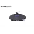 Jeu de 4 plaquettes de frein avant SKF VKBP 80577 A - Visuel 2