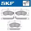 Jeu de 4 plaquettes de frein avant SKF VKBP 80591 A - Visuel 2