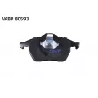 Jeu de 4 plaquettes de frein avant SKF VKBP 80593 - Visuel 2