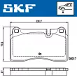 Jeu de 4 plaquettes de frein avant SKF VKBP 80609 - Visuel 2