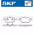 Jeu de 4 plaquettes de frein avant SKF VKBP 80632 - Visuel 2