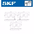 Jeu de 4 plaquettes de frein avant SKF VKBP 80641 A - Visuel 2