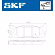 Jeu de 4 plaquettes de frein avant SKF VKBP 80642 - Visuel 2