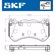 Jeu de 4 plaquettes de frein avant SKF VKBP 80643 E - Visuel 2