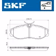 Jeu de 4 plaquettes de frein avant SKF VKBP 80717 - Visuel 2