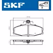 Jeu de 4 plaquettes de frein avant SKF VKBP 80745 - Visuel 2