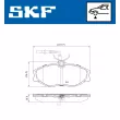 Jeu de 4 plaquettes de frein avant SKF VKBP 80771 E - Visuel 2