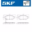 Jeu de 4 plaquettes de frein avant SKF VKBP 80801 A - Visuel 2