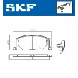 Jeu de 4 plaquettes de frein avant SKF VKBP 80818 A - Visuel 2