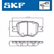 Jeu de 4 plaquettes de frein avant SKF VKBP 81024 - Visuel 2