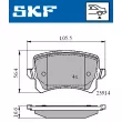 Jeu de 4 plaquettes de frein arrière SKF VKBP 90023 - Visuel 2