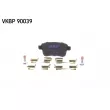 Jeu de 4 plaquettes de frein arrière SKF VKBP 90039 - Visuel 2