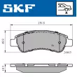 Jeu de 4 plaquettes de frein arrière SKF VKBP 90045 - Visuel 2