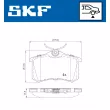 Jeu de 4 plaquettes de frein arrière SKF VKBP 90047 - Visuel 2