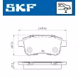 Jeu de 4 plaquettes de frein arrière SKF VKBP 90058 - Visuel 2