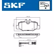 Jeu de 4 plaquettes de frein arrière SKF VKBP 90060 E - Visuel 2