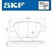 Jeu de 4 plaquettes de frein avant SKF VKBP 90070 - Visuel 2