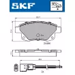 Jeu de 4 plaquettes de frein arrière SKF VKBP 90077 E - Visuel 2