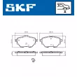 Jeu de 4 plaquettes de frein arrière SKF VKBP 90101 - Visuel 2