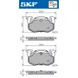 Jeu de 4 plaquettes de frein arrière SKF VKBP 90120 - Visuel 2