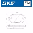 Jeu de 4 plaquettes de frein arrière SKF VKBP 90129 - Visuel 2