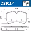 Jeu de 4 plaquettes de frein arrière SKF VKBP 90140 - Visuel 2