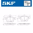 Jeu de 4 plaquettes de frein arrière SKF VKBP 90152 - Visuel 2