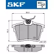 Jeu de 4 plaquettes de frein arrière SKF VKBP 90186 - Visuel 2