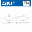 Jeu de 4 plaquettes de frein arrière SKF VKBP 90189 - Visuel 2