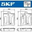 Jeu de 4 plaquettes de frein arrière SKF VKBP 90199 - Visuel 2