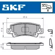 Jeu de 4 plaquettes de frein arrière SKF VKBP 90208 A - Visuel 2