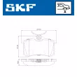 Jeu de 4 plaquettes de frein arrière SKF VKBP 90209 - Visuel 2