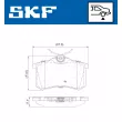 Jeu de 4 plaquettes de frein arrière SKF VKBP 90229 - Visuel 2
