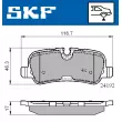 Jeu de 4 plaquettes de frein arrière SKF VKBP 90257 - Visuel 2