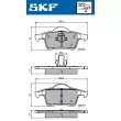 Jeu de 4 plaquettes de frein arrière SKF VKBP 90261 - Visuel 2