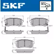 Jeu de 4 plaquettes de frein arrière SKF VKBP 90276 A - Visuel 2
