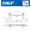 Jeu de 4 plaquettes de frein arrière SKF VKBP 90297 - Visuel 2