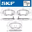 Jeu de 4 plaquettes de frein arrière SKF VKBP 90335 A - Visuel 2