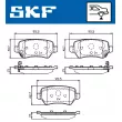 Jeu de 4 plaquettes de frein arrière SKF VKBP 90338 A - Visuel 2